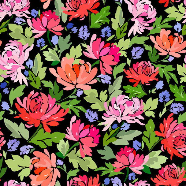bright floral ornament - Vector, afbeelding