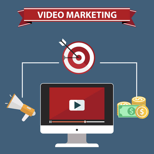 video a digitální marketing - Vektor, obrázek