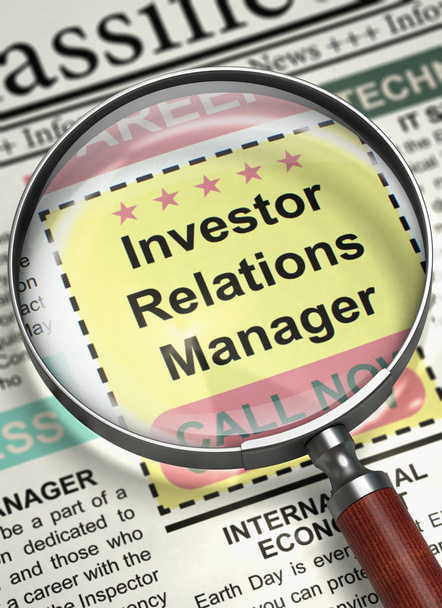 Investor Relations Manager gezocht. 3D. - Foto, afbeelding