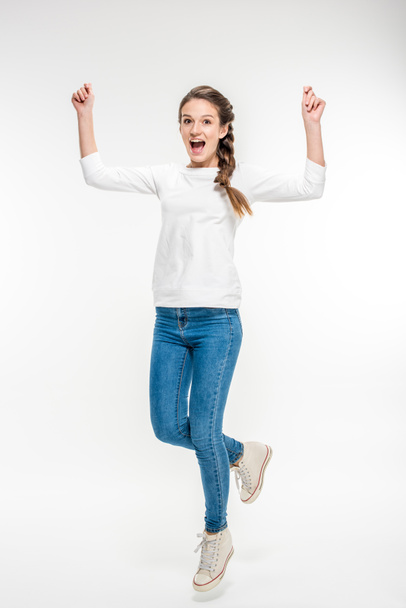 Exited young woman  - Photo, Image