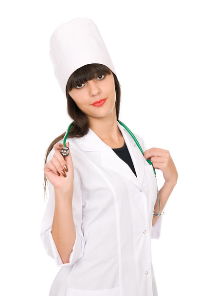 Portrait of young doctor woman standing - Photo, Image