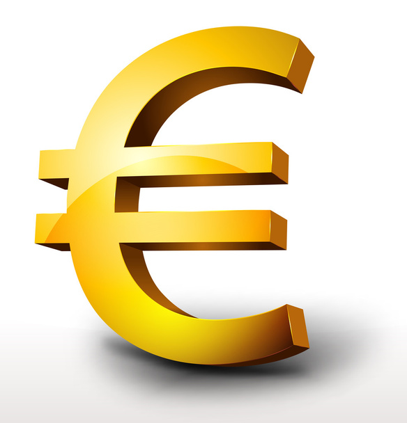 Gold Euro Currency - Вектор,изображение