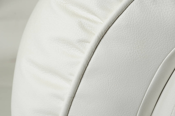 The texture of white leather furniture - Foto, Imagem