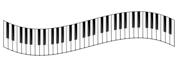 Ilustración vectorial. Fondo plano musical. Tecla de piano, teclado. Melody. Instrumento
. - Vector, imagen