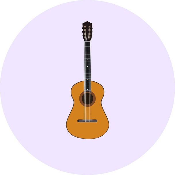 illustration vectorielle guitare acoustique - Vecteur, image