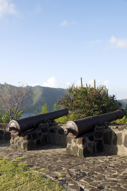 vecchi cannoni forte hamilton bequia st. vincent e le granate
 - Foto, immagini