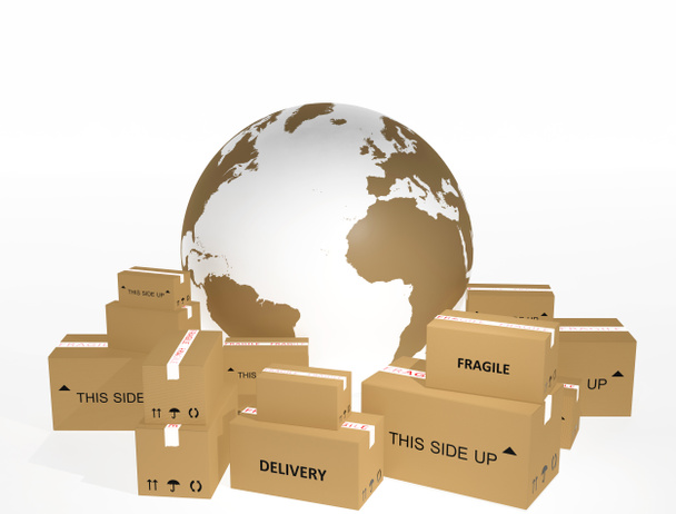 Shipping cardboard - Photo, Image