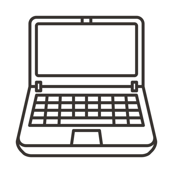 laptop σε λευκό φόντο - Διάνυσμα, εικόνα