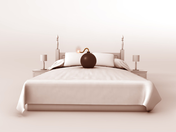Bomb on a bed - Photo, Image