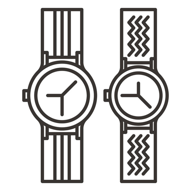 Иллюстрация значков часов
 - Вектор,изображение