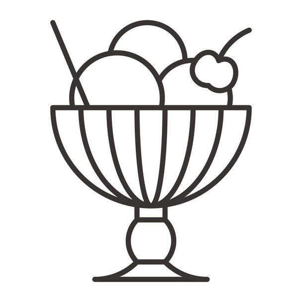 Ilustração do ícone de sorvete
 - Vetor, Imagem