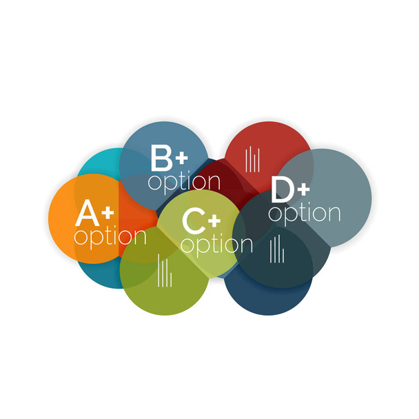 Circle business option diagrams - Vector, Image