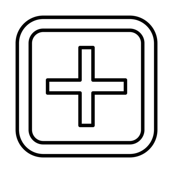 Medische Kruis stempel pictogram - Vector, afbeelding
