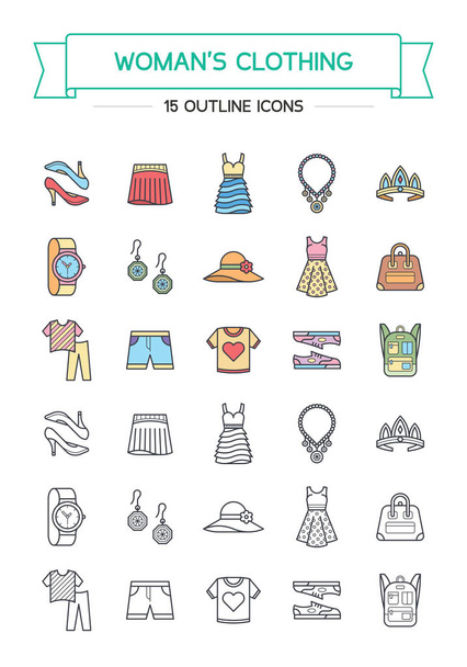 set of different clothes - Vector, Image