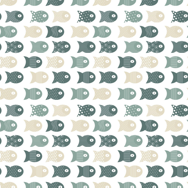 Fish seamless pattern - Vector, afbeelding