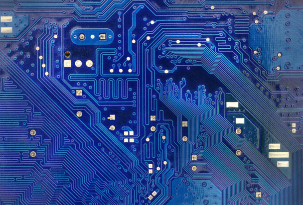 blaues Computermotherboard - Foto, Bild