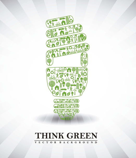 Σκέψου πράσινο - Διάνυσμα, εικόνα