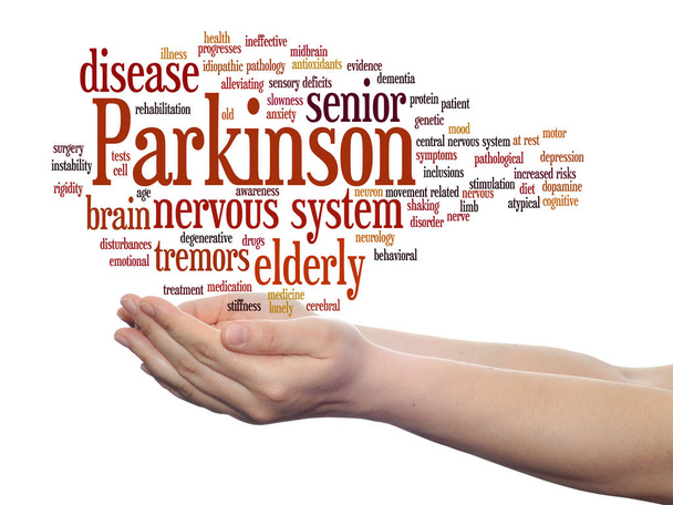 De ziekte van Parkinson gezondheidszorg word cloud  - Foto, afbeelding