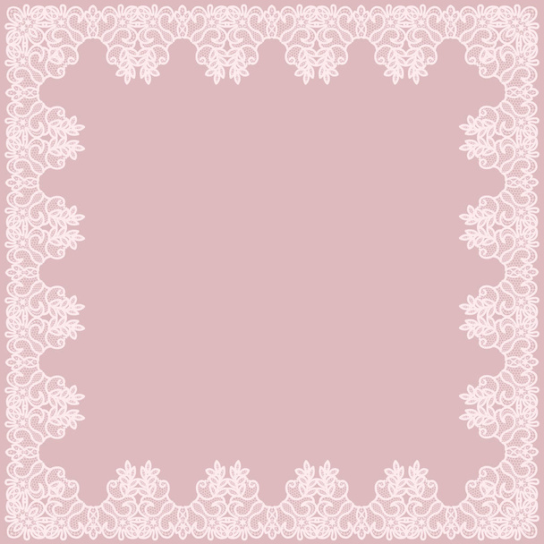 pink lace frame - Vektor, Bild