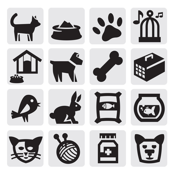 Pets icons - Vector, Image