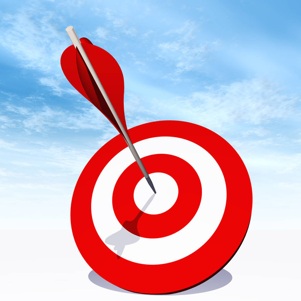 dart target board with arrow - Photo, Image