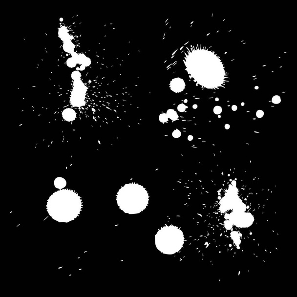  λευκές κηλίδες σε μαύρο φόντο  - Φωτογραφία, εικόνα