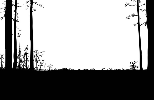 Nyugodt vadonban jelenet üres égbolt - Vektor, kép