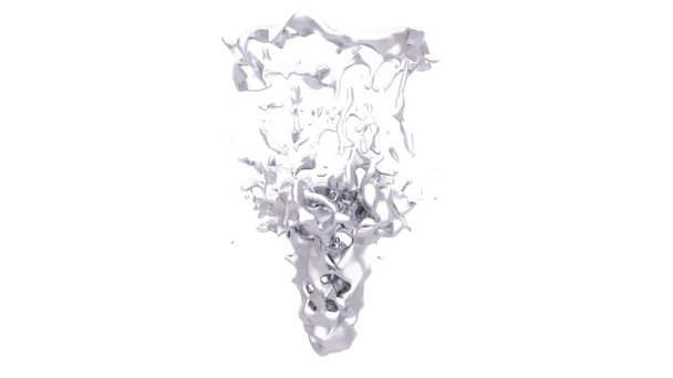 Isolated splash on a black background. 3d illustration 3d render - Foto, imagen