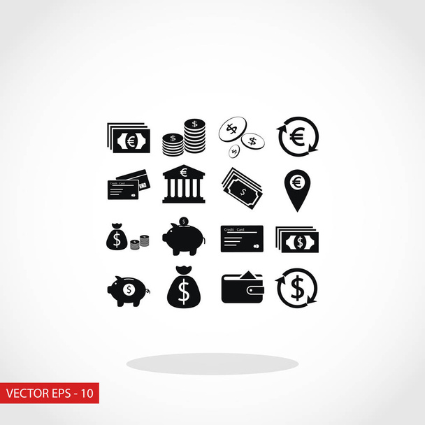 Vektorové ikony financí - Vektor, obrázek
