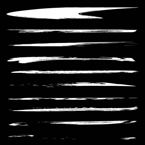set of white brush strokes  - Photo, Image