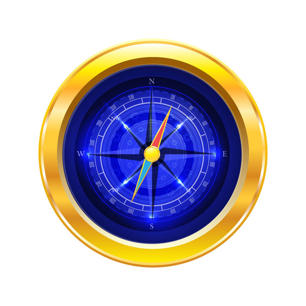 compasstravel   compass gold - Vector, afbeelding