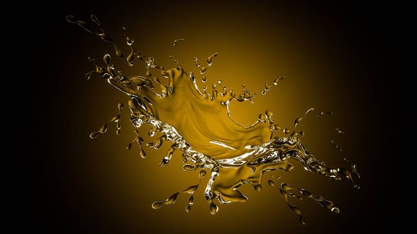 Isolated splash of water with splashes and drops on a black back - Fotografie, Obrázek