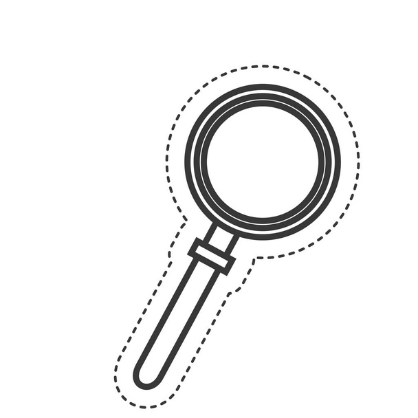 ícone isolado lupa pesquisa - Vetor, Imagem