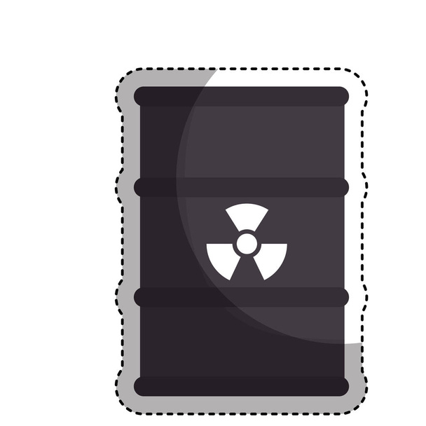nuclear tank isolated icon - Vector, Image
