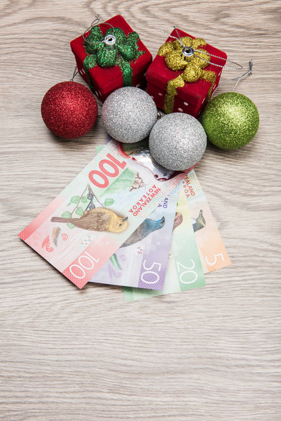 Christmas decorations and money - Foto, imagen