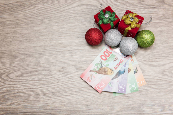 Christmas decorations and money - Photo, image