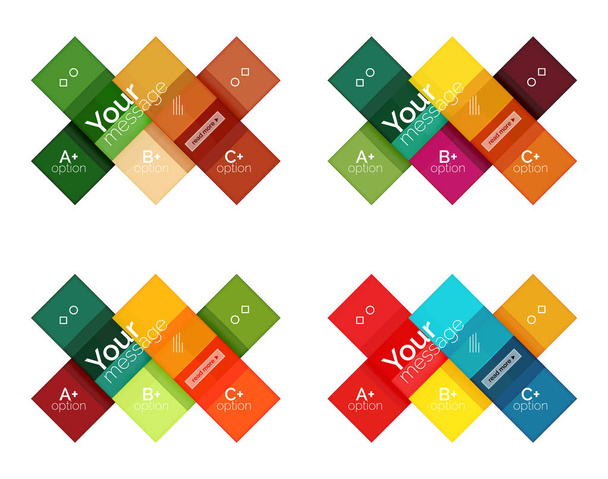 Plantillas de infografías de rayas de color vectoriales
 - Vector, imagen