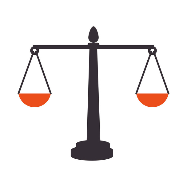 balance scale isolated icon - Vector, Image