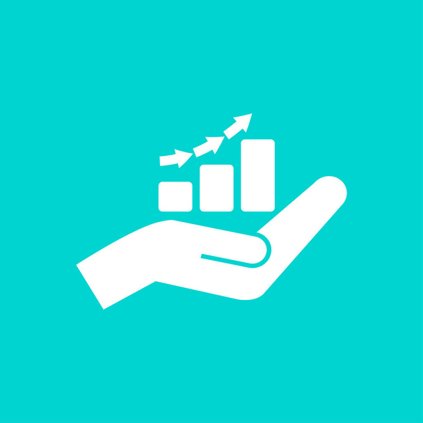 hand and profit   icon - Vector, Image