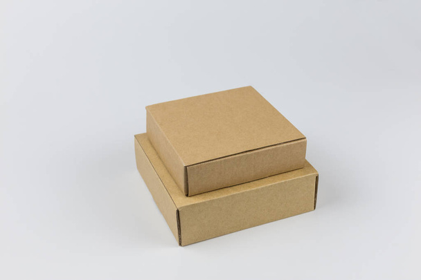 isolated yellow paper boxes - Photo, Image