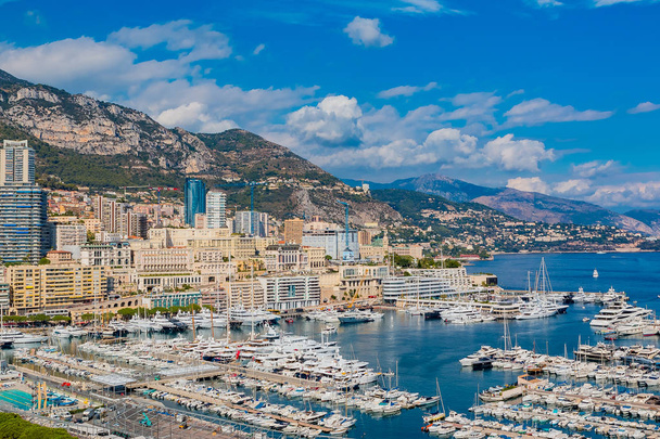Monaco Monte Carlo şehir marina - Fotoğraf, Görsel