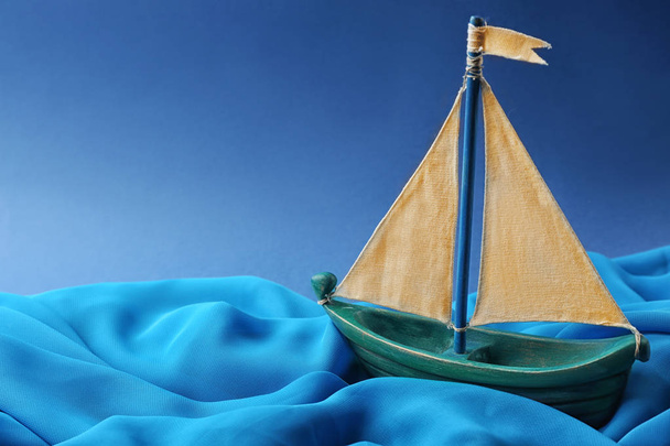 Wooden boat and cloth - Zdjęcie, obraz