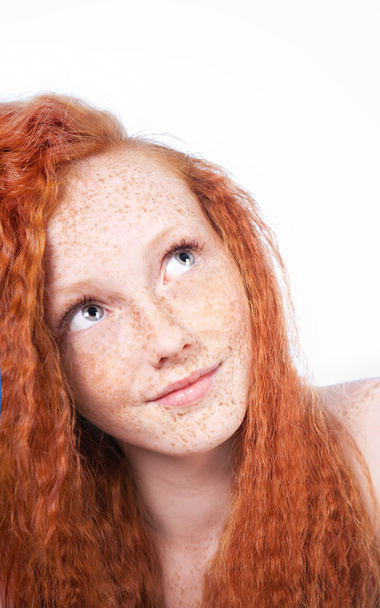 Cheerful freckled girl - Fotó, kép