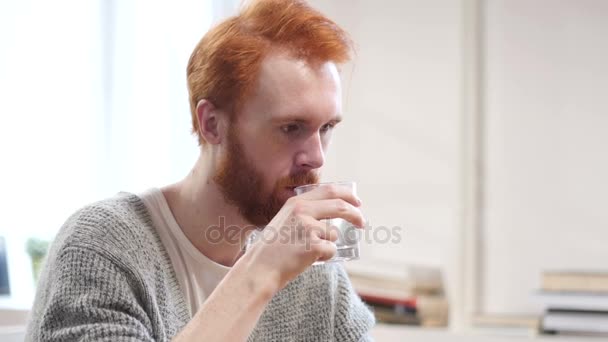 Man Drinking Water in Glass - 映像、動画