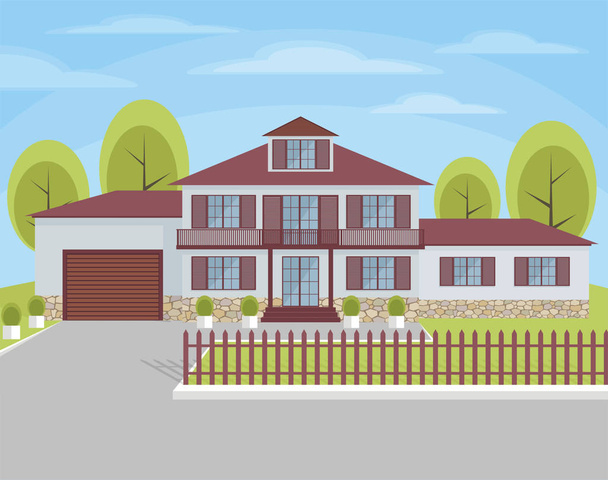  the country mansion - Vector, Image