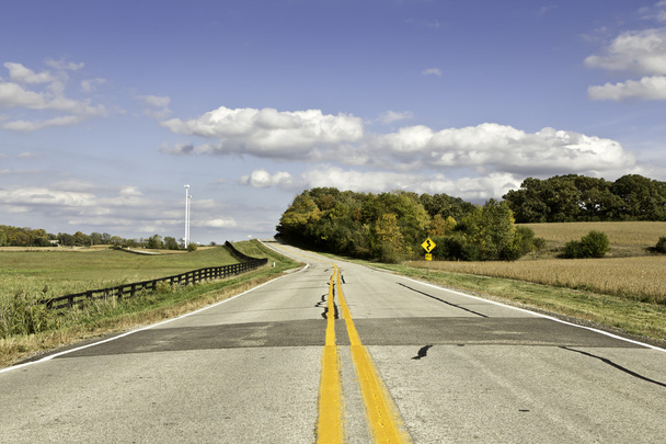 American country road in late fall afternoon - Photo, Image