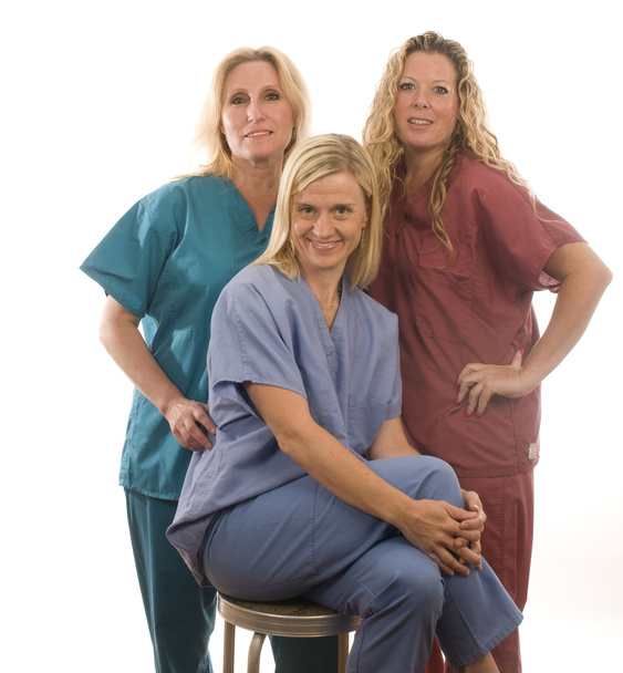 üç hemşire tıp scrubs giyim - Fotoğraf, Görsel