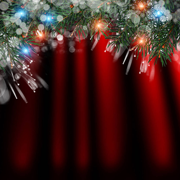 Kerst achtergrond met decoraties - Foto, afbeelding