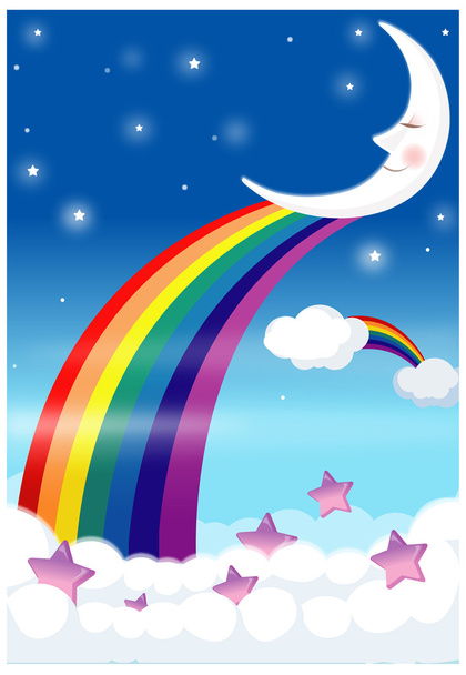 Rainbow with blue sky - ベクター画像