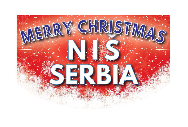 NIS SERBIA Feliz Natal cartão de saudação
 - Foto, Imagem